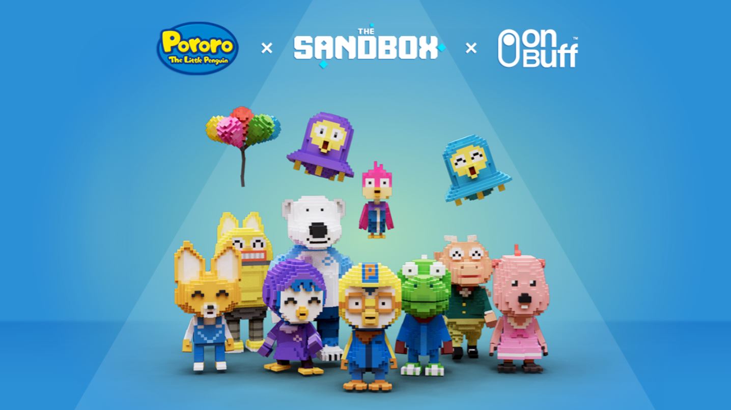- Crypto and Coin Screenshot of the official poster of the Sandbox Pororo NFT Collection