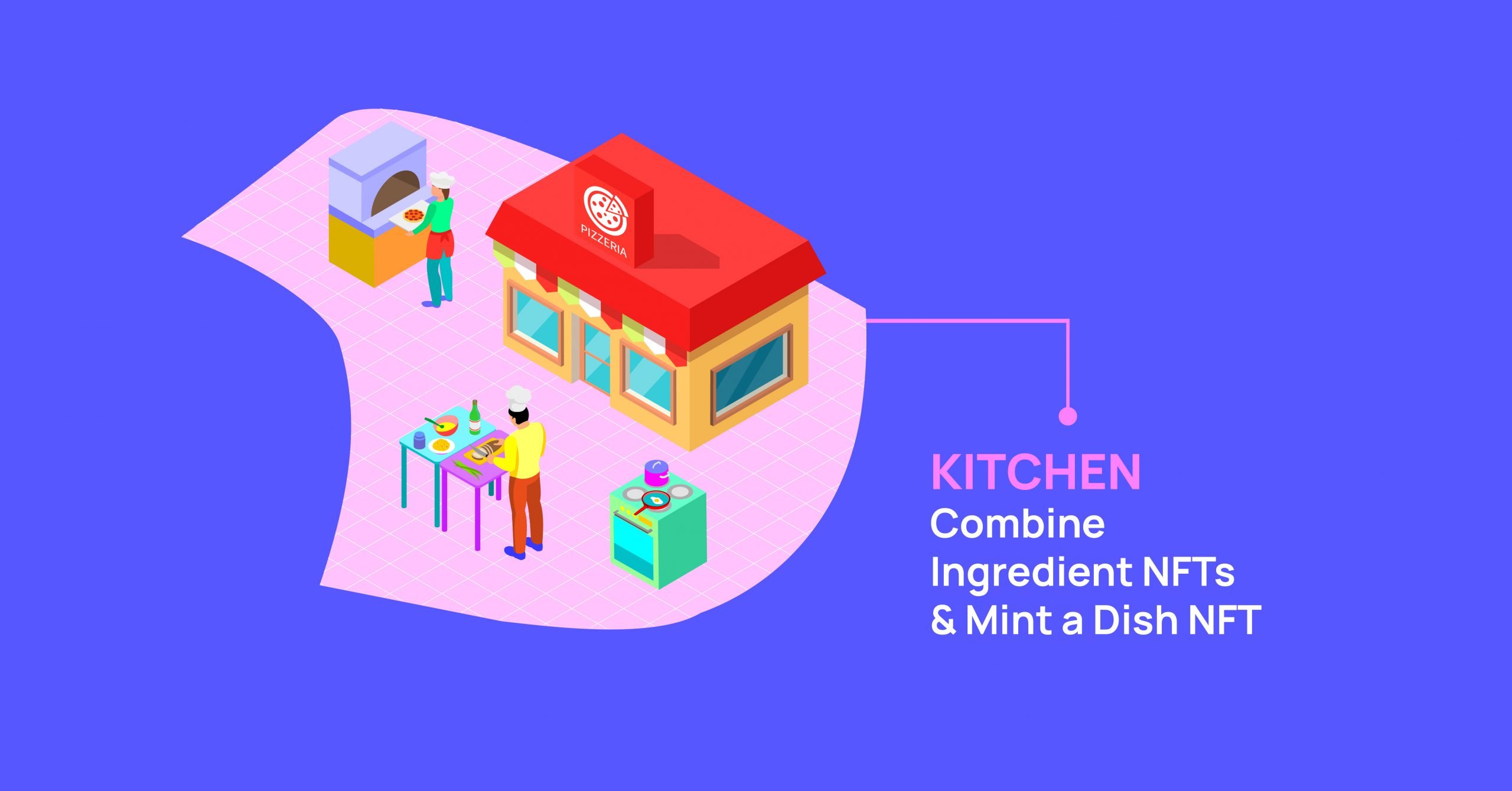 - Crypto and Coin cartoon Kitchen image