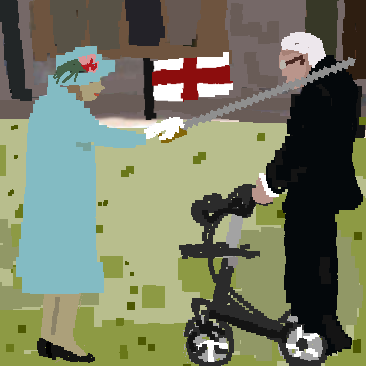 The Enigma of Bitcoin Valuation: Unraveling the Mystery - Crypto and Coin Cartoon image of Queen Elizabeth.