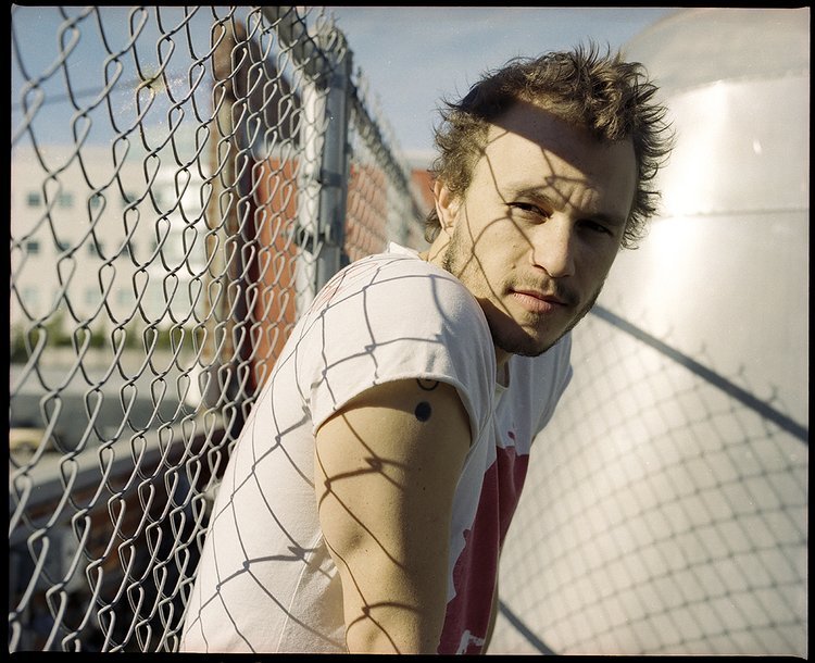 - Crypto and Coin image of late actor Heath Ledger at LA River standing near a fence