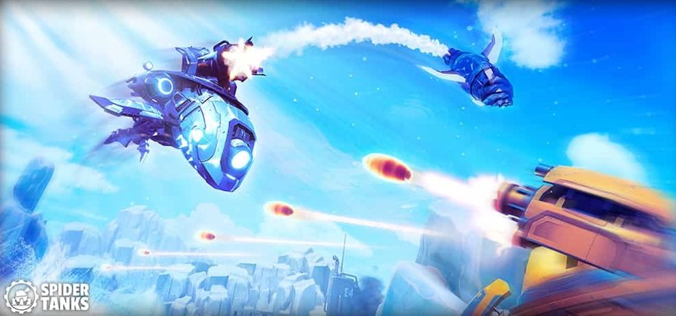- Crypto and Coin Image of Spider Tanks gameplay in the sky