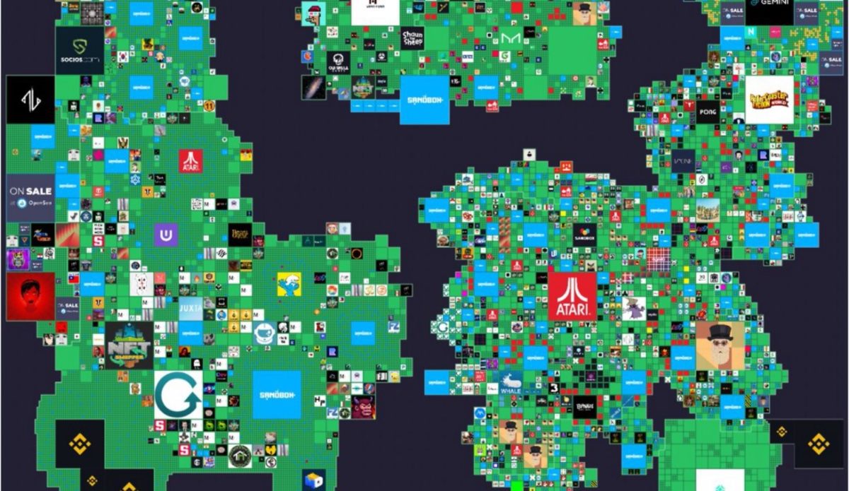 - Crypto and Coin a map of the Sandbox metaverse land