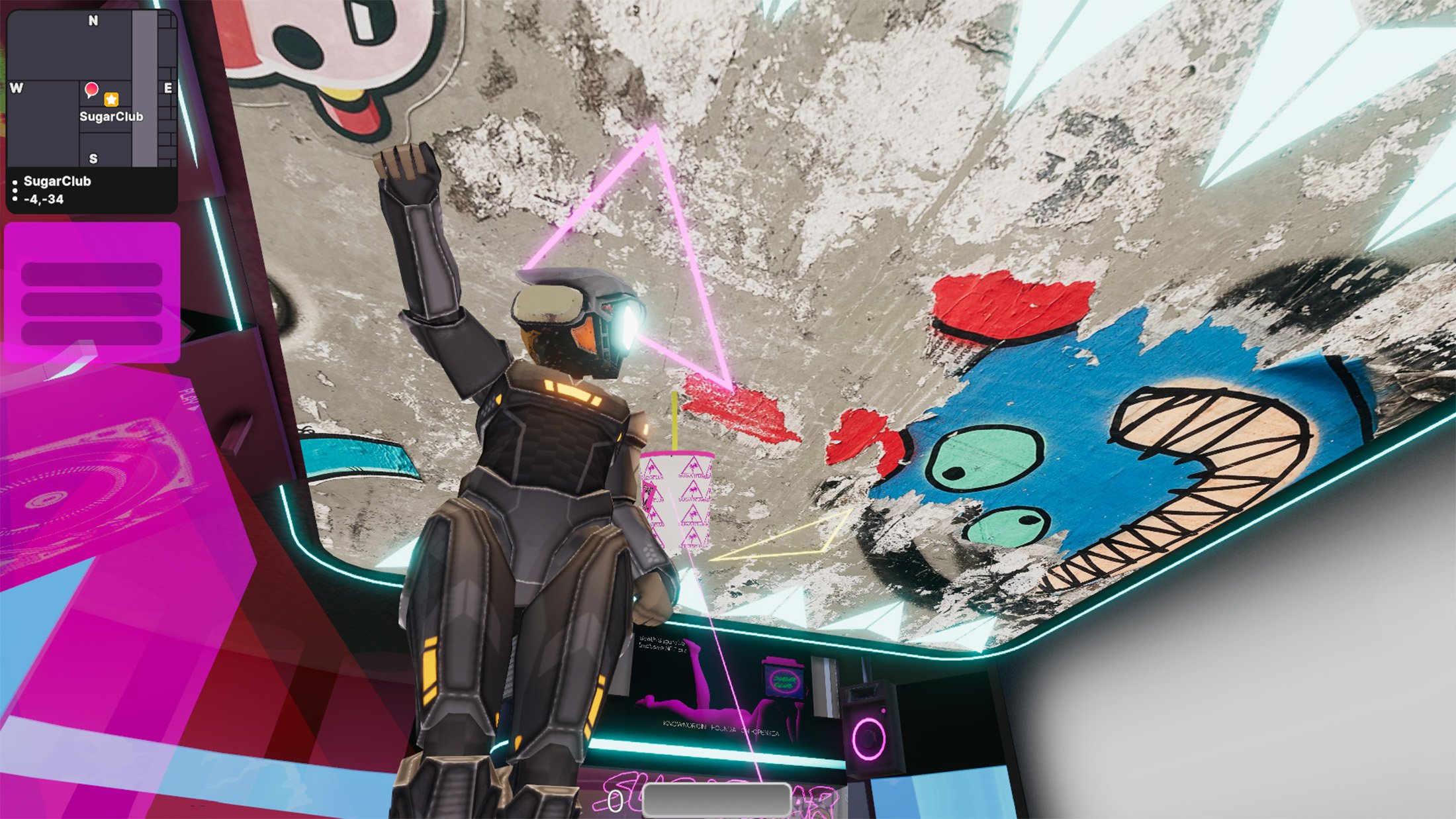 - Crypto and Coin image from the Decentraland Metaverse Art Week featuring a robot installation