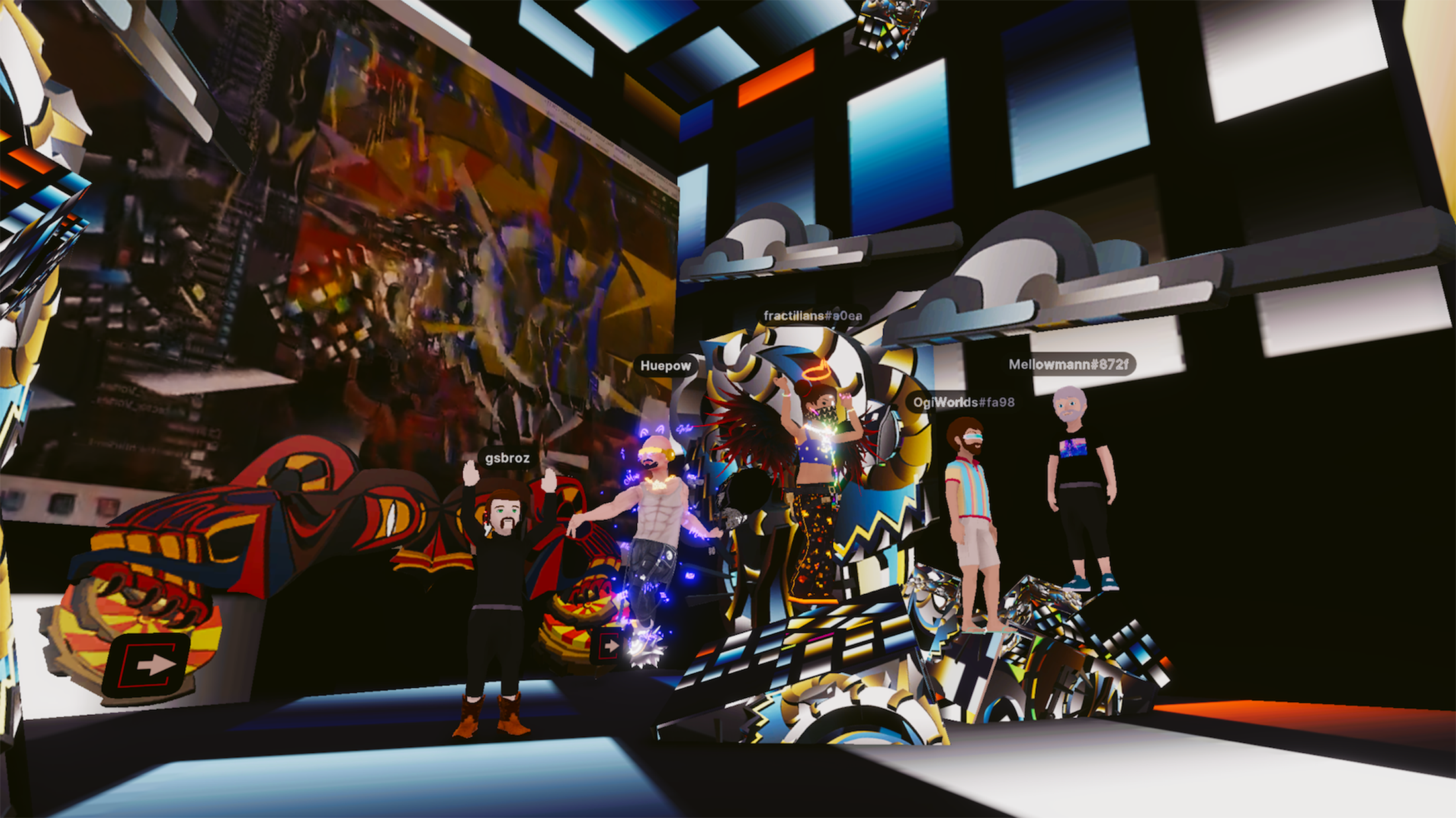 - Crypto and Coin screenshot of a Decentraland rave party