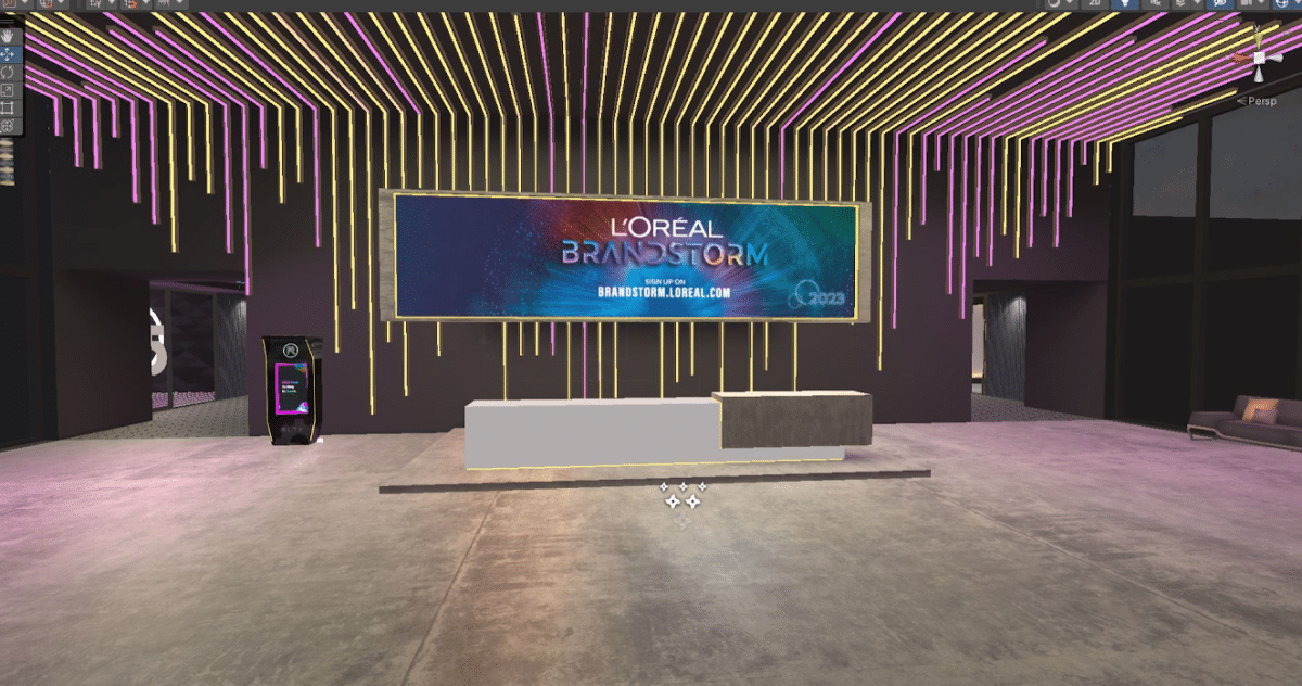 - Crypto and Coin L'Oréal brandstorm digital image from the competition's metaverse location entry