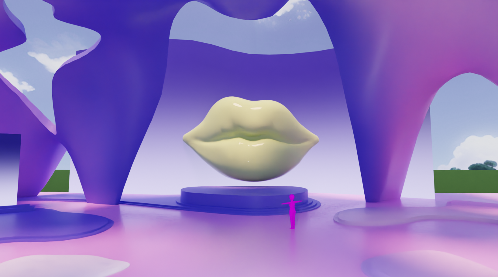The Emotional Dynamics Driving Cryptocurrency Behaviour - Crypto and Coin digtal poster of a pair of lips on an abstract background ahead of the metaverse beauty week