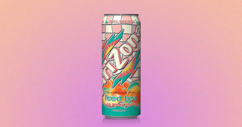 Cans of AriZona Iced Tea