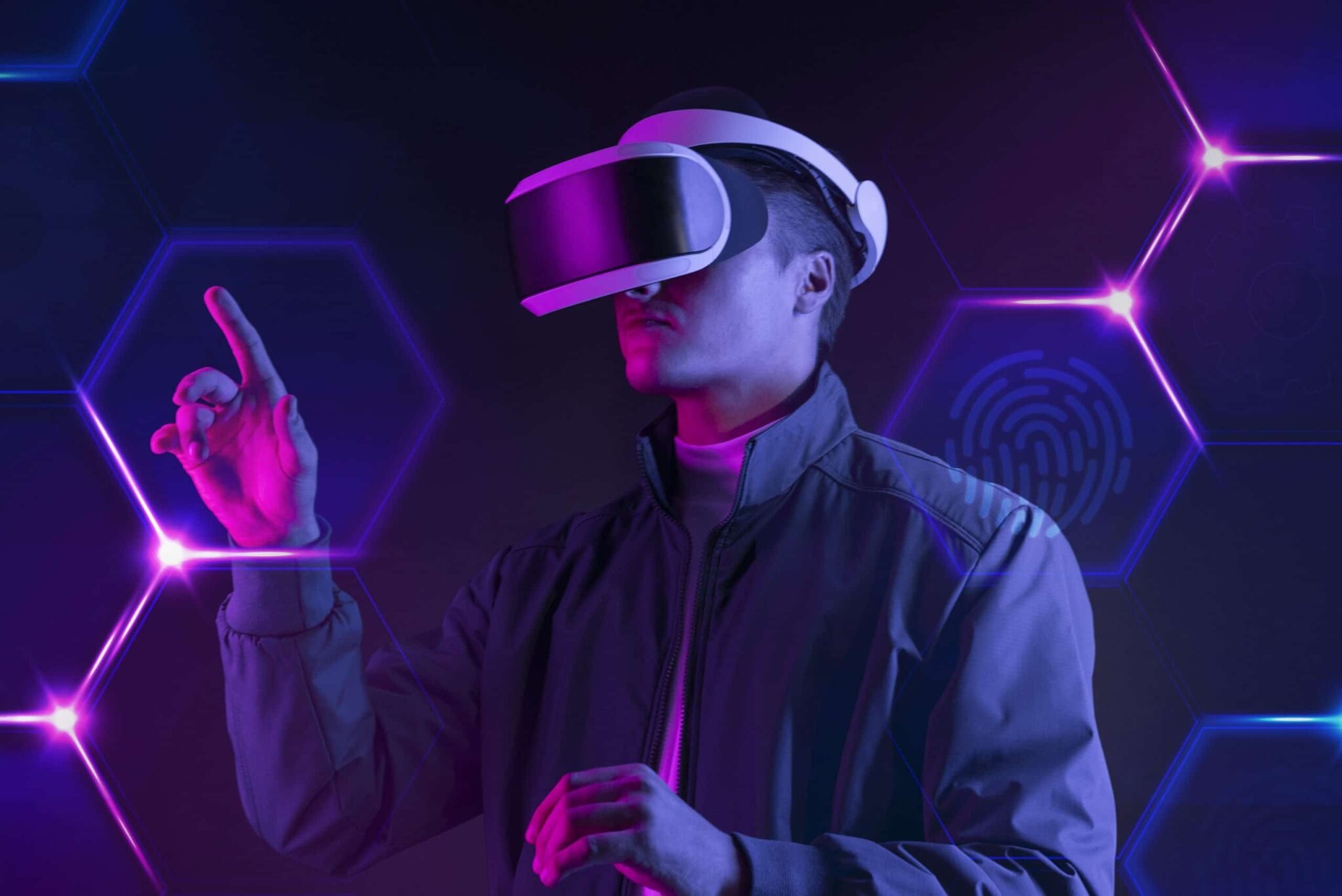 man-wearing-smart-glasses-touching-virtual-screen-futuristic-technology-digital-remix-scaled.jpeg - Crypto and Coin Man wearing smart glasses touching a virtual screen to access the metaverse