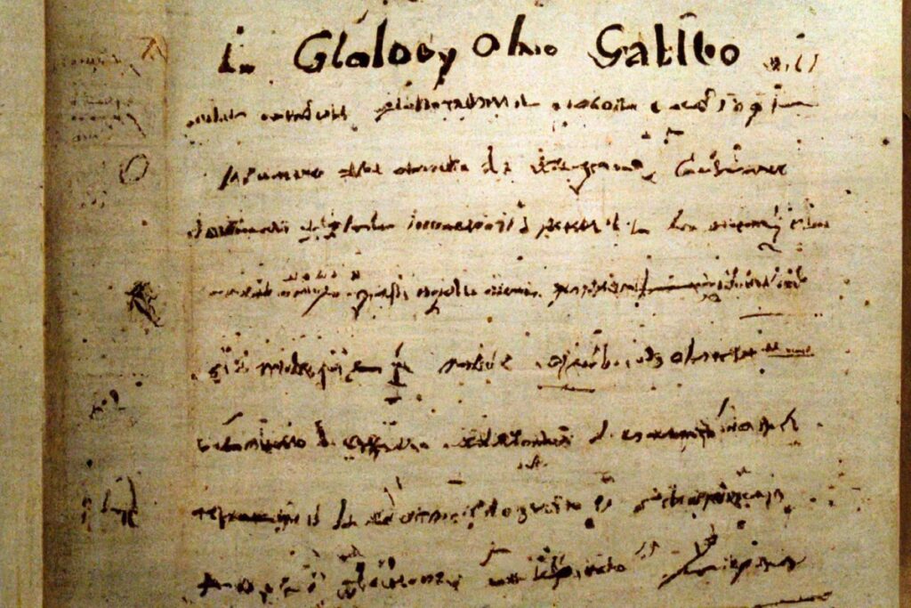 Library's prized manuscript page written by Galileo, not written by Galileo