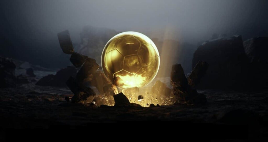football-scaled.jpg - Crypto and Coin A golden football representing the Ballon d’Or NFT collection